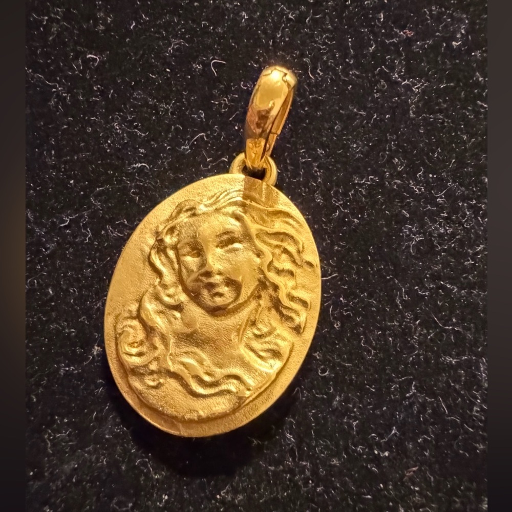 Bronzallure Italy Gold Tone Aphrodite “Love” Pendant